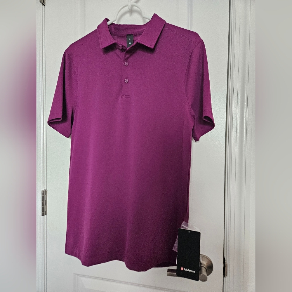 NWT Lululemon Men's ShowZero Slim-Fit Polo Shirt Chilled Grape Size Medium